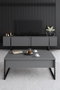 Hanah Home Conjunto de Muebles de Salón Luxe en Nogal y Negro